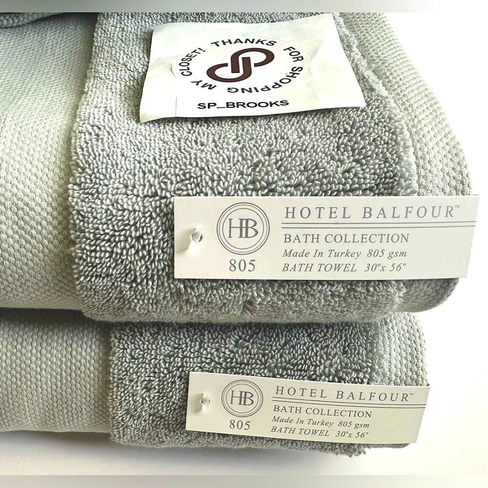 🎁2PC Hotel Balfour Bath Towel Set - Magnetgry - 805 gsm - Made in Turkey